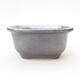 Ceramic bonsai bowl 11.5 x 9 x 5.5 cm, metallic color - 1/3