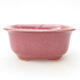 Ceramic bonsai bowl 11.5 x 9 x 5.5 cm, color burgundy - 1/3