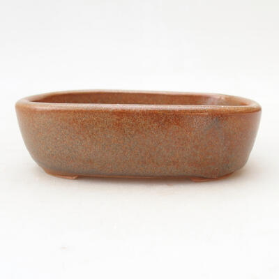 Ceramic bonsai bowl 13 x 8 x 4 cm, color brown - 1