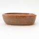 Ceramic bonsai bowl 13 x 8 x 4 cm, color brown - 1/3