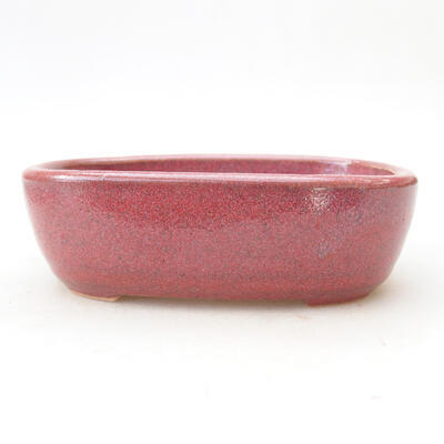 Ceramic bonsai bowl 13 x 8 x 4 cm, color burgundy - 1