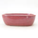 Ceramic bonsai bowl 13 x 8 x 4 cm, color burgundy - 1/3