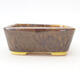 Ceramic bonsai bowl 10.5 x 9 x 4 cm, color yellow-brown - 1/3