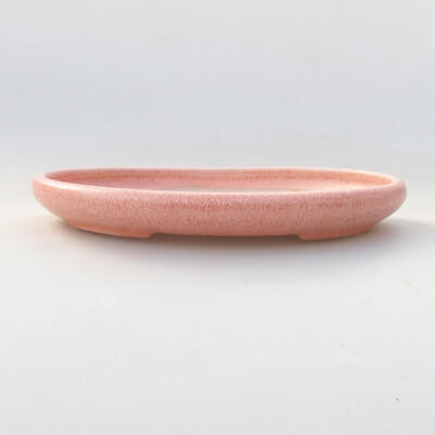 Ceramic bonsai bowl 16 x 12 x 2 cm, color pink - 1