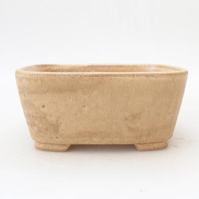 Ceramic bonsai bowl 13 x 10 x 6 cm, color beige - 1