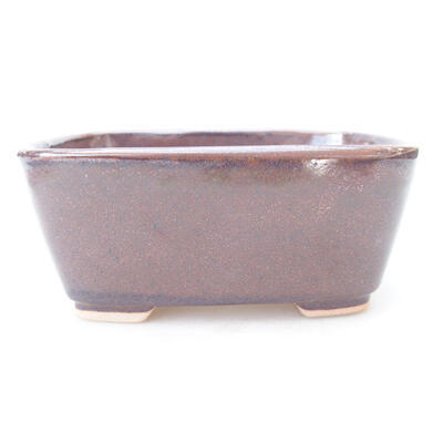Ceramic bonsai bowl 13 x 10 x 6 cm, color brown - 1