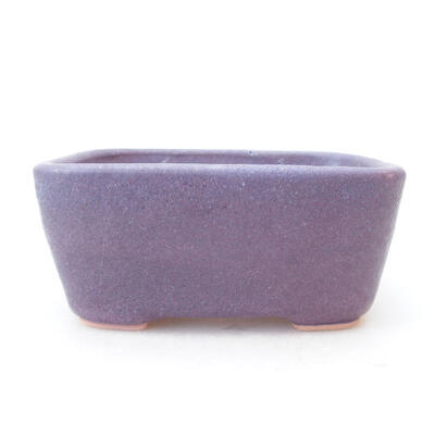 Ceramic bonsai bowl 13 x 10 x 6 cm, color purple - 1