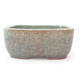 Ceramic bonsai bowl 12 x 9.5 x 5 cm, color green-brown - 1/3