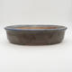 Ceramic bonsai bowl 32 x 27.5 x 7.5 cm, brown-blue color - 1/3