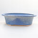 Ceramic bonsai bowl 22 x 17 x 6 cm, color blue - 1/3