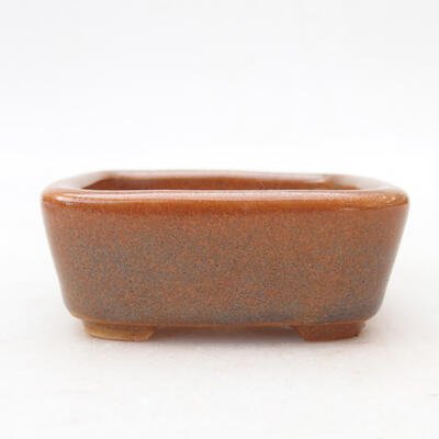 Ceramic bonsai bowl 8 x 7 x 3.5 cm, color brown - 1