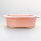 Ceramic bonsai bowl 22 x 17 x 6 cm, color pink - 1/3