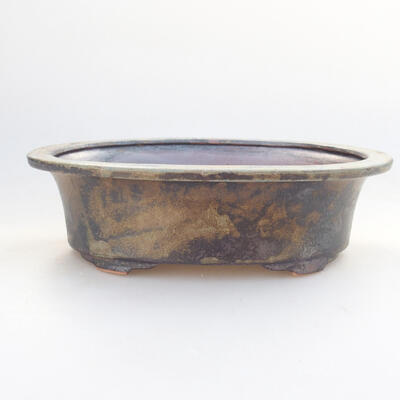 Ceramic bonsai bowl 22 x 17 x 6 cm, color gray - 1