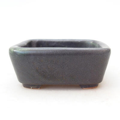 Ceramic bonsai bowl 8 x 7 x 3.5 cm, metallic color - 1