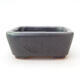 Ceramic bonsai bowl 8 x 7 x 3.5 cm, metallic color - 1/3
