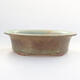 Ceramic bonsai bowl 21.5 x 17 x 6 cm, color green - 1/3