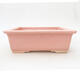 Ceramic bonsai bowl 16 x 11.5 x 5.5 cm, color pink - 1/3
