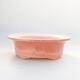 Ceramic bonsai bowl 21.5 x 17 x 6 cm, color pink - 1/2