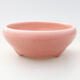 Ceramic bonsai bowl 10.5 x 10.5 x 4 cm, color pink - 1/3