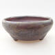 Ceramic bonsai bowl 10.5 x 10.5 x 4 cm, brown color - 1/3