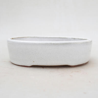 Ceramic bonsai bowl 13 x 10 x 3.5 cm, color white - 1