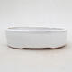 Ceramic bonsai bowl 13 x 10 x 3.5 cm, color white - 1/3