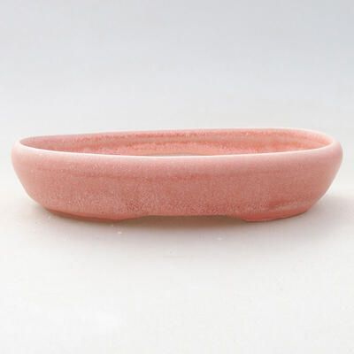 Ceramic bonsai bowl 13 x 9 x 2.5 cm, color pink - 1