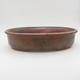 Ceramic bonsai bowl 32 x 27.5 x 7.5 cm, brown color - 1/3