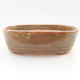 Ceramic bonsai bowl 12.5 x 9 x 3.5 cm, brown color - 1/3
