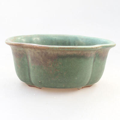 Ceramic bonsai bowl 13 x 11 x 5.5 cm, color green - 1