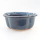 Ceramic bonsai bowl 13 x 11 x 5.5 cm, color blue - 1/3