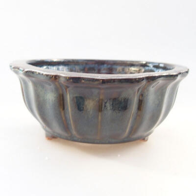 Ceramic bonsai bowl 10.5 x 10.5 x 4.5 cm, color blue - 1