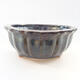 Ceramic bonsai bowl 10.5 x 10.5 x 4.5 cm, color blue - 1/3