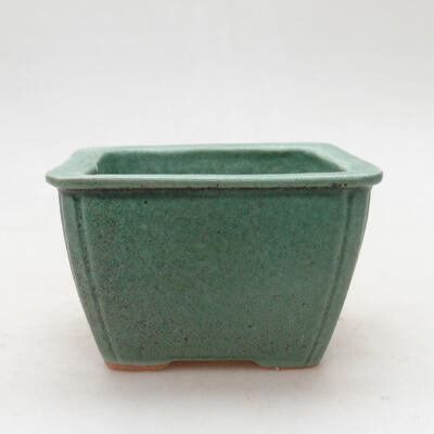 Ceramic bonsai bowl 8 x 8 x 5.5 cm, color green - 1