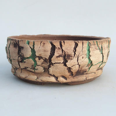 Ceramic bonsai bowl 16 x 16 x 6 cm, color cracked - 1