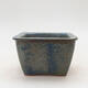 Ceramic bonsai bowl 8 x 8 x 5.5 cm, color blue-brown - 1/3