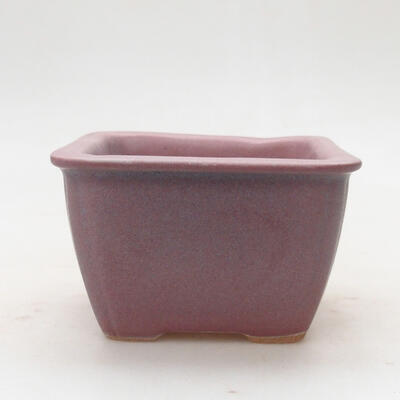 Ceramic bonsai bowl 8 x 8 x 5.5 cm, color pink - 1