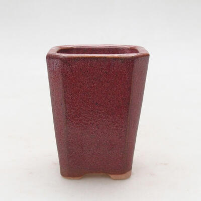 Ceramic bonsai bowl 5.5 x 5.5 x 7 cm, color pink - 1