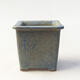 Ceramic bonsai bowl 5.5 x 5.5 x 5.5 cm, color blue-brown - 1/3