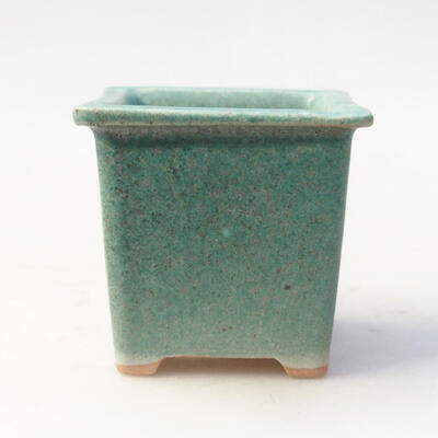Ceramic bonsai bowl 5.5 x 5.5 x 5.5 cm, color green - 1
