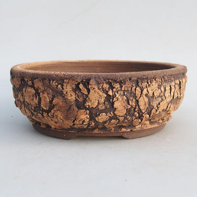 Ceramic bonsai bowl 19 x 19 x 6,5 cm, color cracked - 1