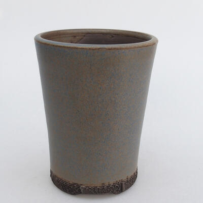 Ceramic bonsai bowl 9.5 x 9.5 x 12 cm, color blue - 1