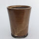 Ceramic bonsai bowl 9.5 x 9.5 x 12 cm, color brown - 1/3