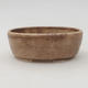 Ceramic bonsai bowl 9.5 x 8.5 x 3.5 cm, beige color - 1/3