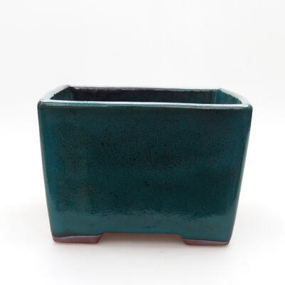 Ceramic bonsai bowl 15 x 15 x 10.5 cm, color green - 1