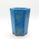Ceramic bonsai bowl 13 x 11.5 x 17 cm, color blue - 1/3