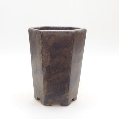 Ceramic bonsai bowl 13 x 13 x 13.5 cm, color brown - 1