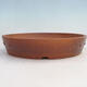 Ceramic bonsai bowl 33 x 33 x 6 cm, color brown - 1/3