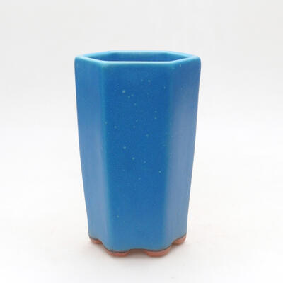 Ceramic bonsai bowl 9.5 x 8 x 14 cm, color blue - 1