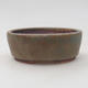 Ceramic bonsai bowl 9.5 x 8.5 x 3.5 cm, brown-blue color - 1/3